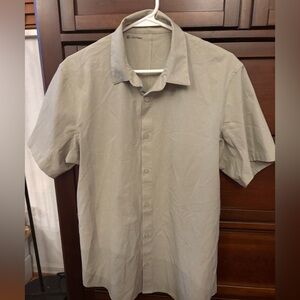 Lululemon men's khaki colored button down Shirt